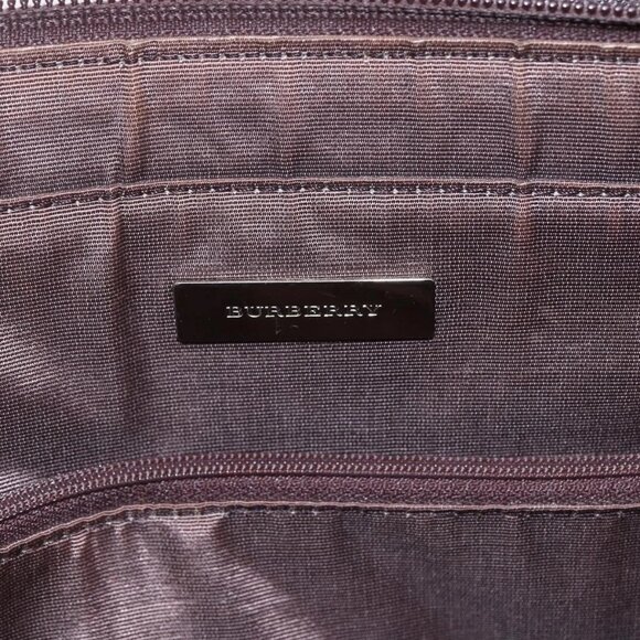 BURBERRY Nova Check Tote Bag Canvas Beige Silver Auth BA7138 - Picture 10 of 16